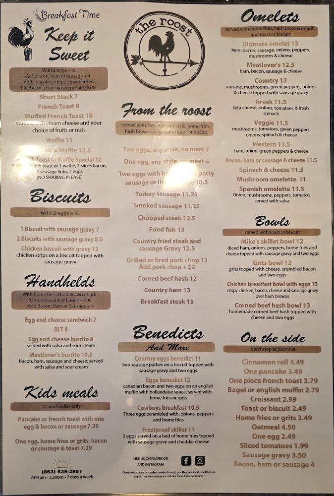 The Roost at Four Seasons Menu image 3